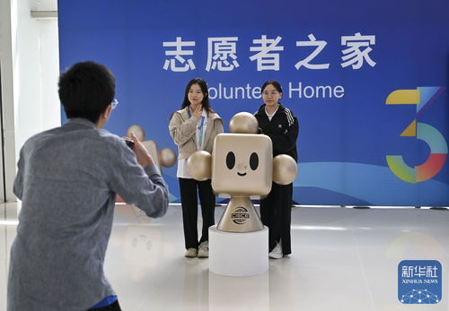 链博会上的志愿者 信息咨询服务的贴心“导航员”